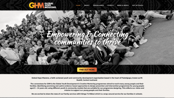 GHM Website Homepage