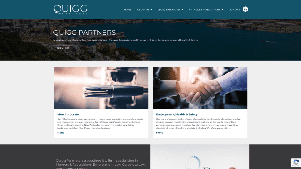 Quigg Partners Website Home